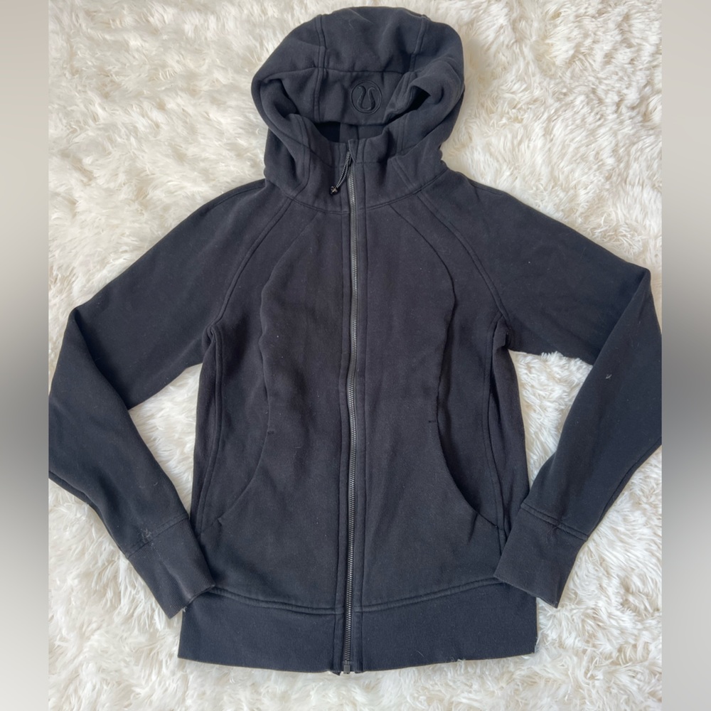 Lululemon Scuba full-zip hoodie size 8 black